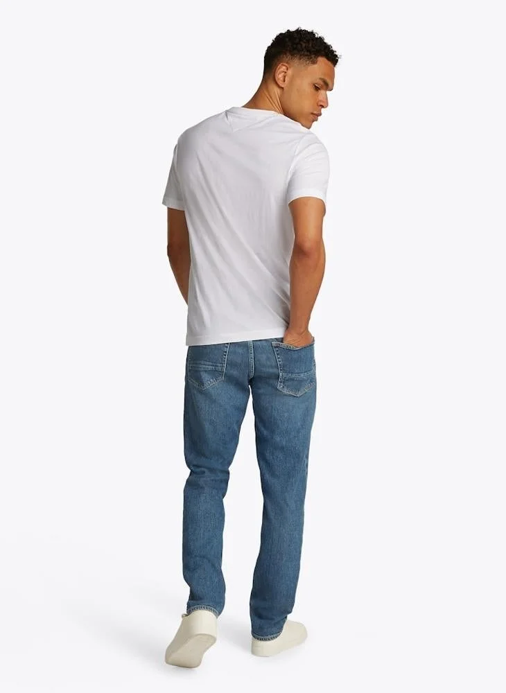 TOMMY HILFIGER Logo Embroidery Insert Jersey T-Shirt